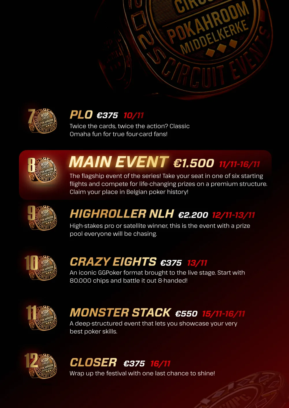 Brochure WSOP Circuit Middelkerke, pagina · 9