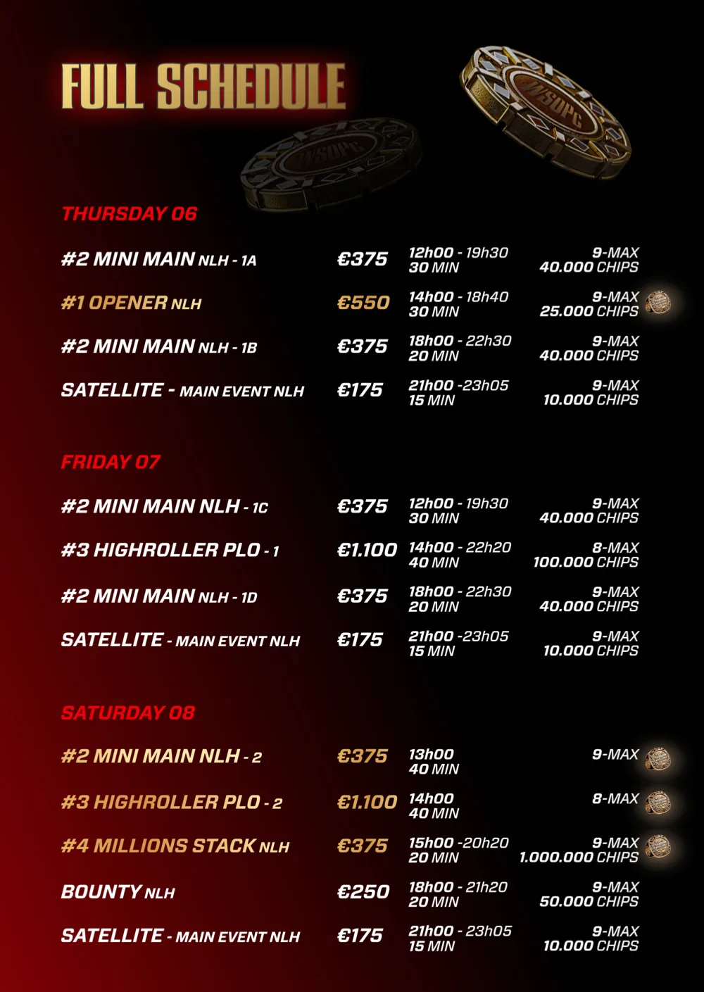 Brochure WSOP Circuit Middelkerke, pagina · 11
