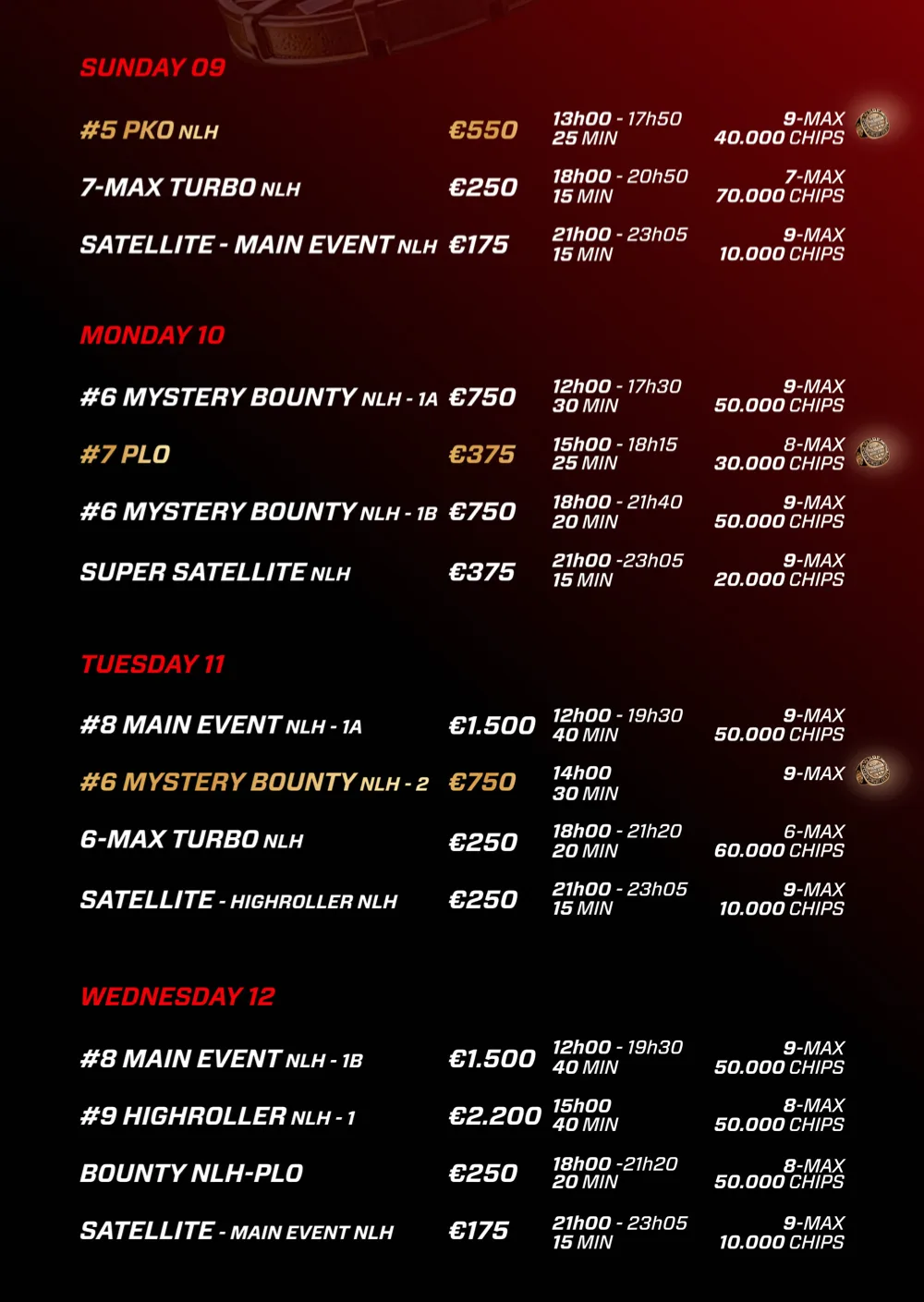 Brochure WSOP Circuit Middelkerke, pagina · 13
