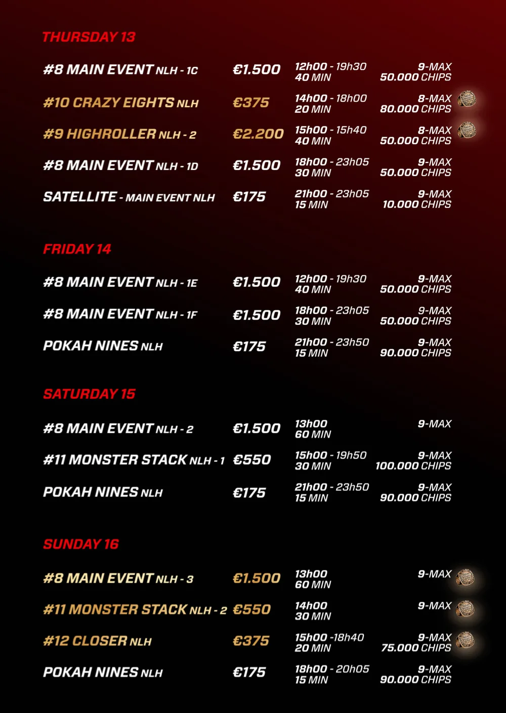 Brochure WSOP Circuit Middelkerke, pagina · 15